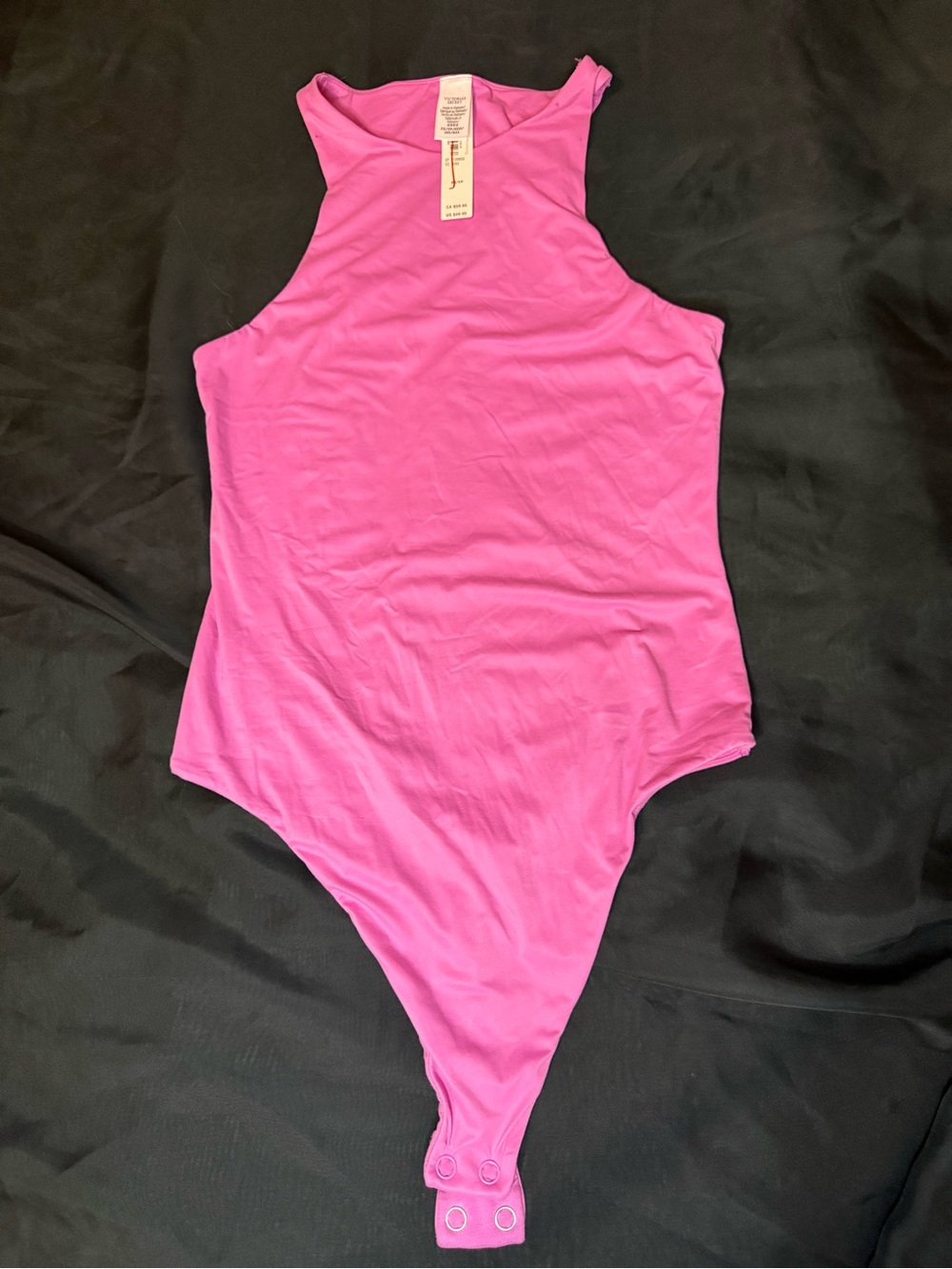 Victoria's Secret Bright Pink High Neck One-Piece Bodysuit